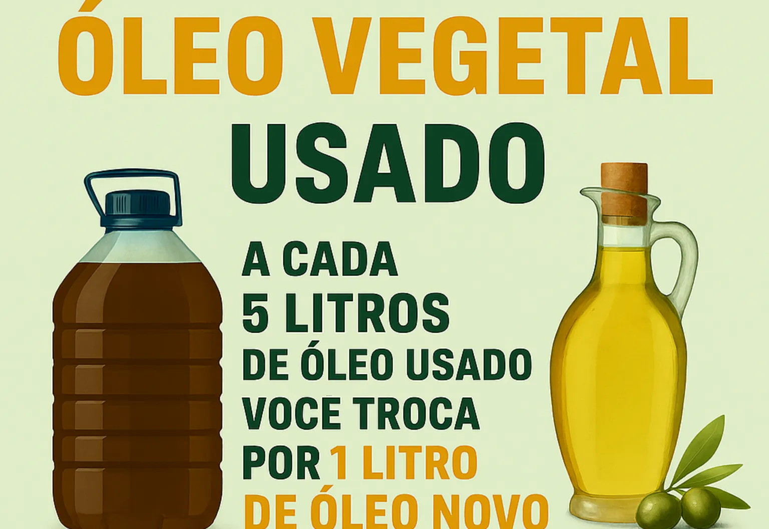 Descarte de óleo vegetal(óleo de cozinha)